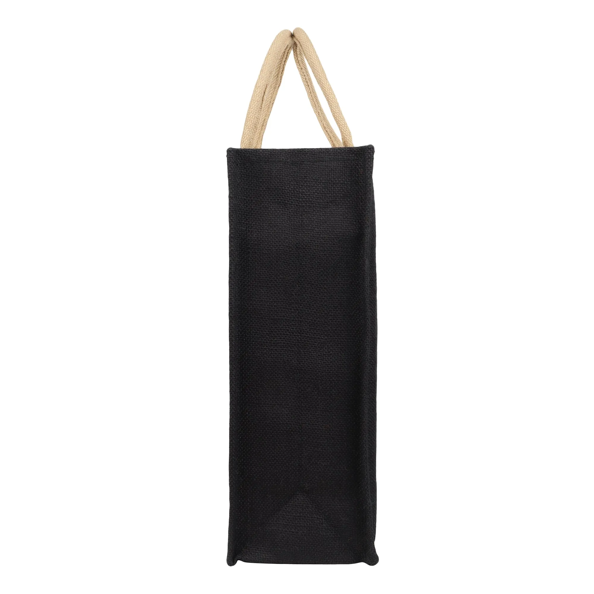 Jute Grocery Shopping Bags for Carry Milk Fruits Vegetable with Reinforced Handles With Zipper (Pack of 2)