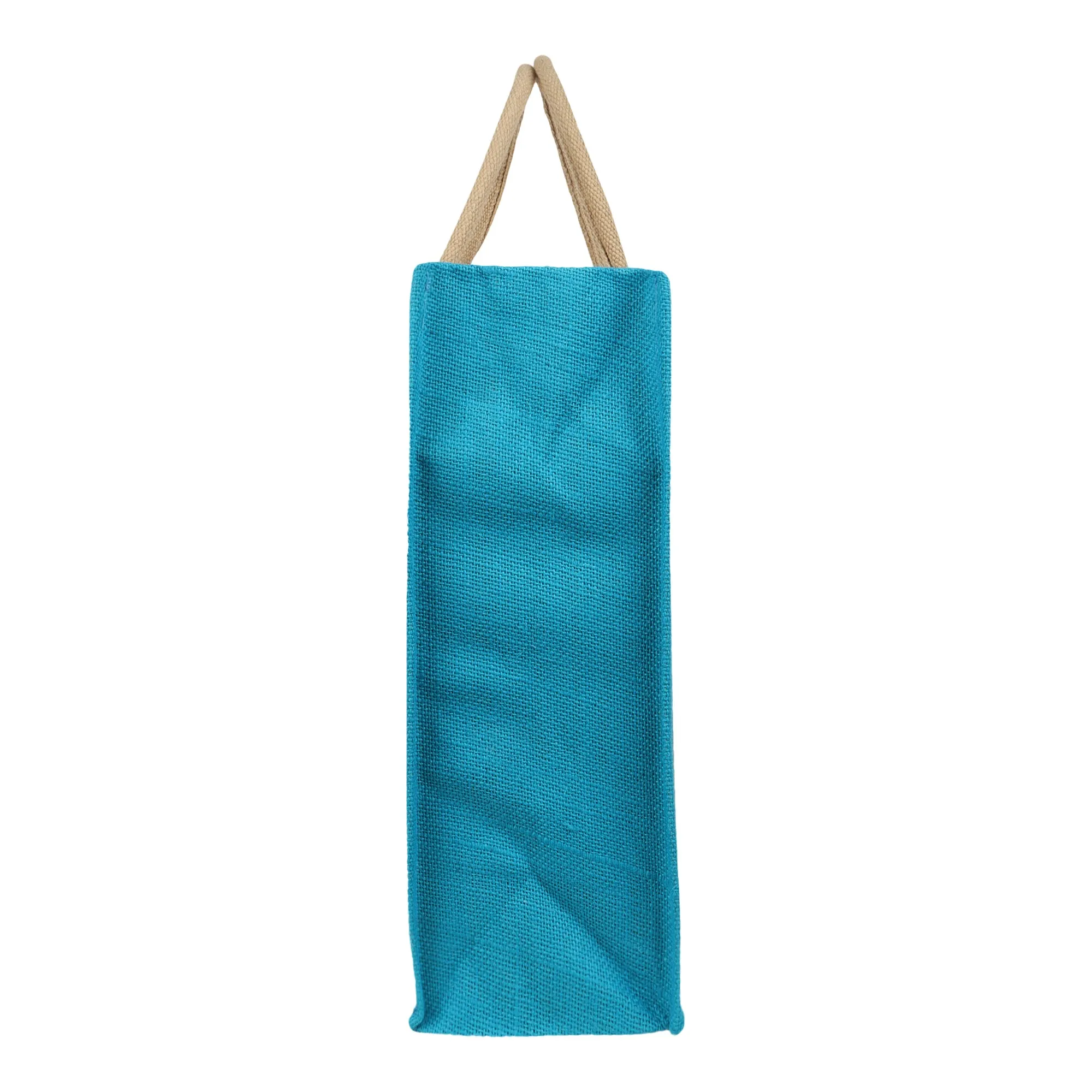 Jute Grocery Shopping Bags for Carry Milk Fruits Vegetable with Reinforced Handles With Zipper (Pack of 2)