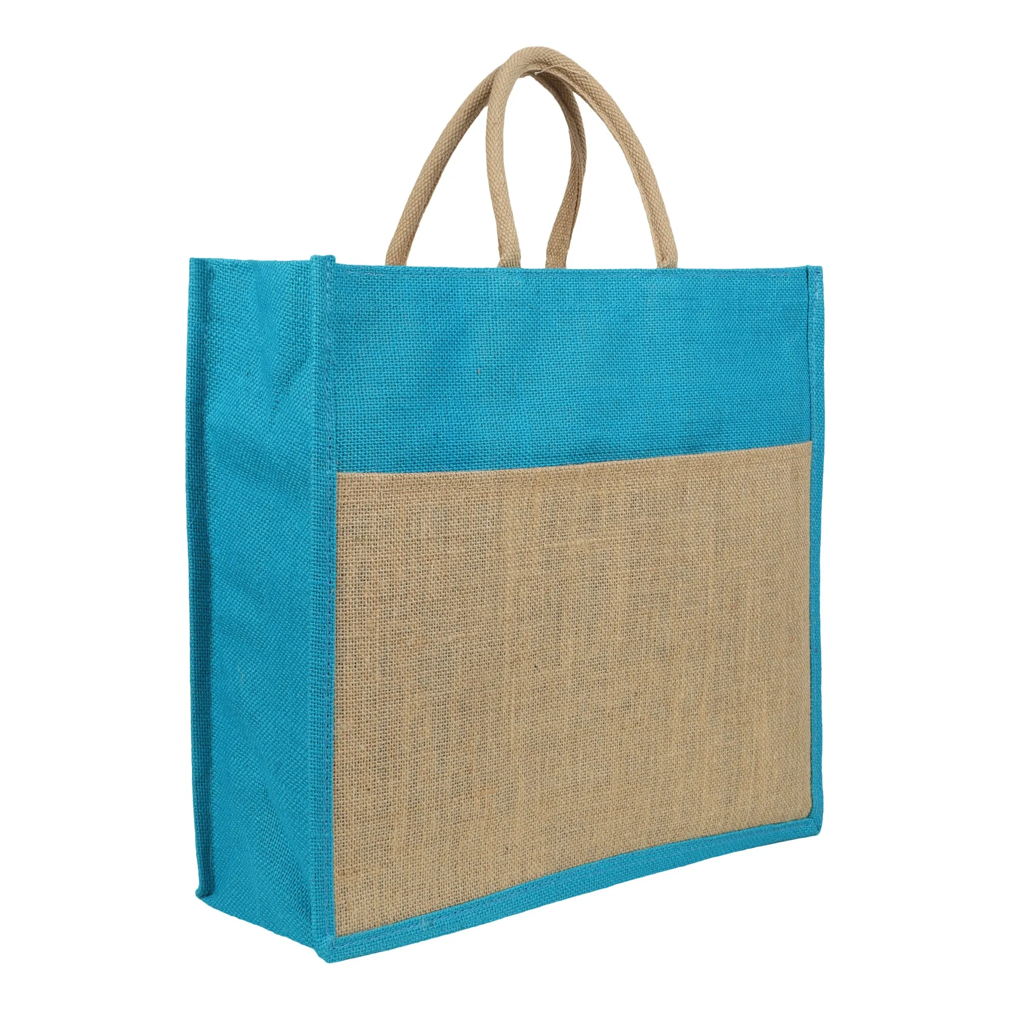 Jute Grocery Shopping Bags for Carry Milk Fruits Vegetable with Reinforced Handles With Zipper (Pack of 2)