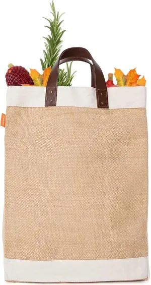 Jute Market Shopping Bag with Leather Handle - Shopping, Wedding, Party Gift Bags