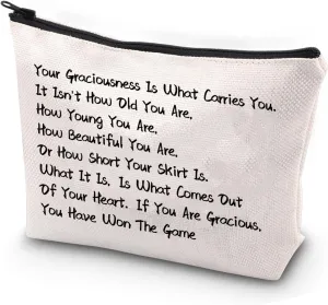 JYTAPP Singer Album Makeup Bag Music Lover Gift Your Graciousness Is What Carries You Album Lyrics Cosmetic Bag Fans Gift