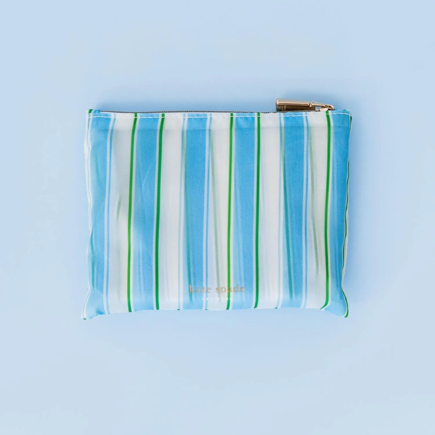 kate spade new york Reusable Produce Bags, Shopping Tote with Zipper Storage Pouch, Lightweight Foldable Grocery Bag