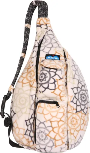 KAVU Original Polar Rope Sling Crossbody Fleece Polyester Bag - Snow Garden