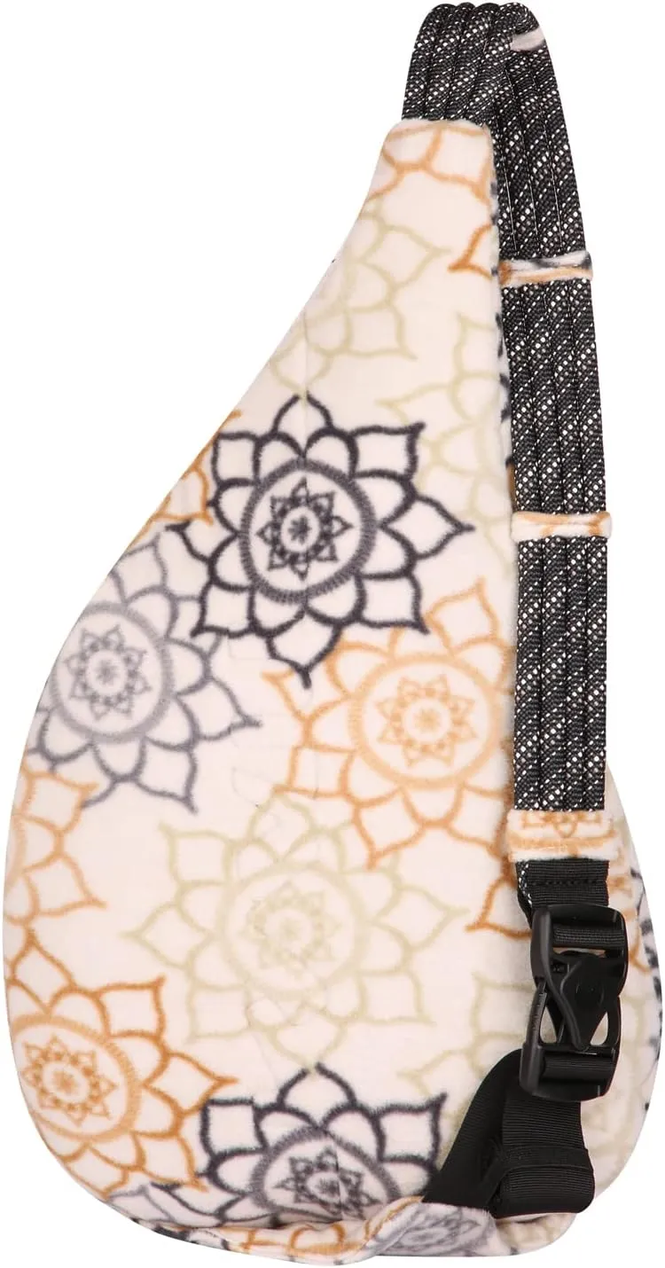 KAVU Original Polar Rope Sling Crossbody Fleece Polyester Bag - Snow Garden