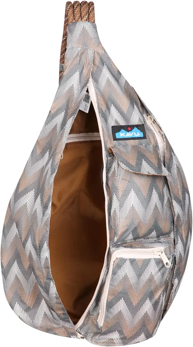 KAVU Original Rope Sack Sling Crossbody Backpack - Chevron Peak