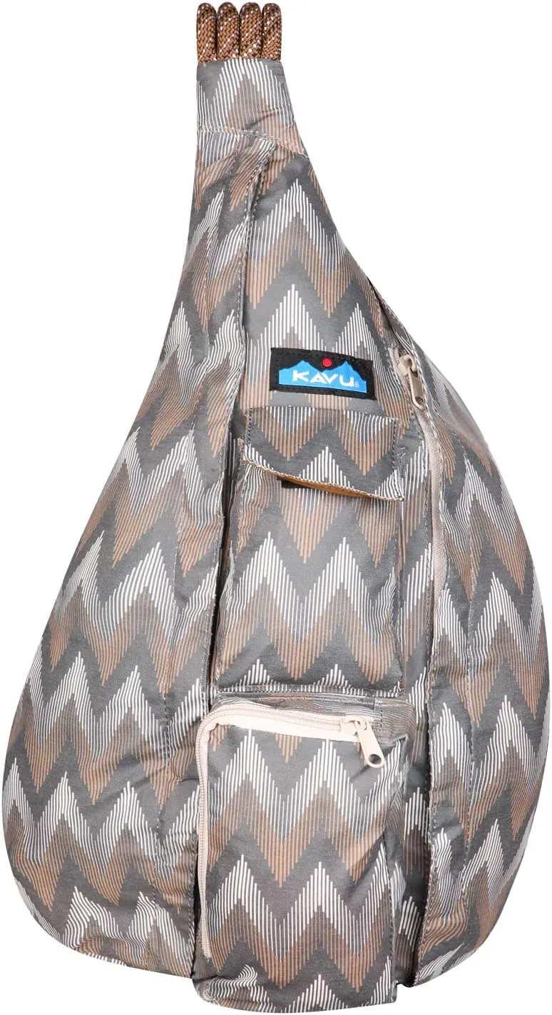 KAVU Original Rope Sack Sling Crossbody Backpack - Chevron Peak