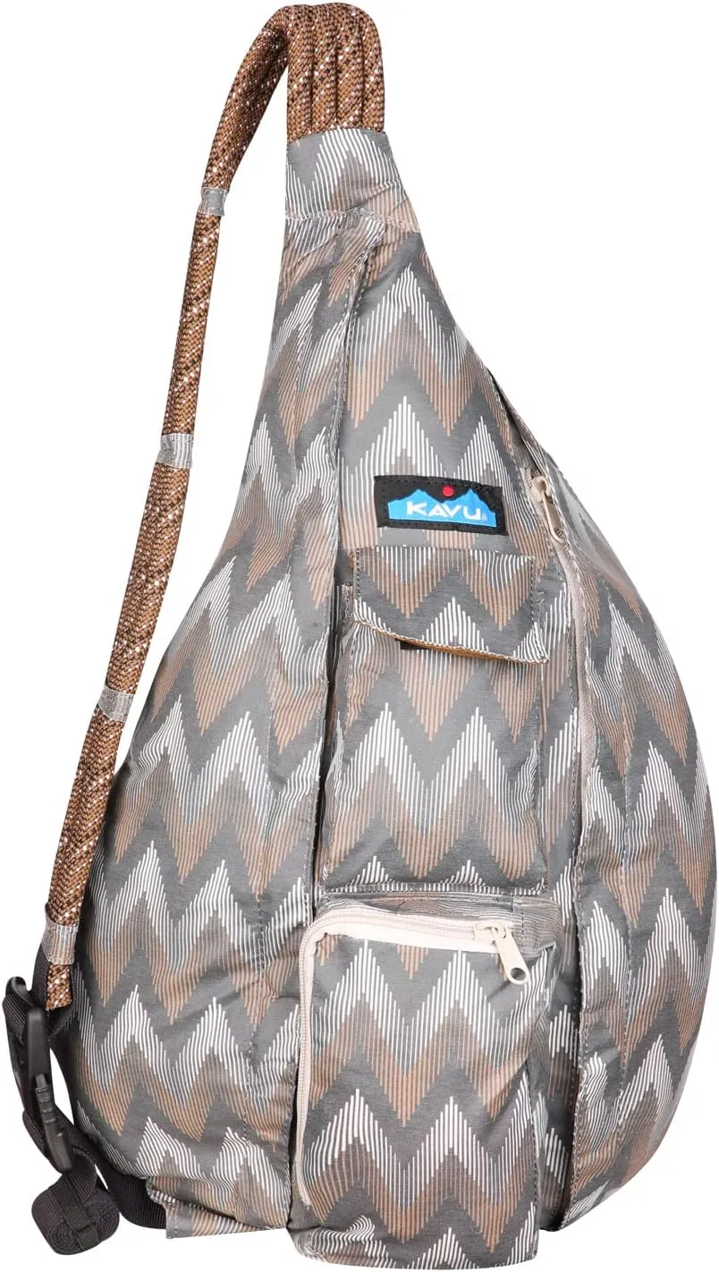 KAVU Original Rope Sack Sling Crossbody Backpack - Chevron Peak