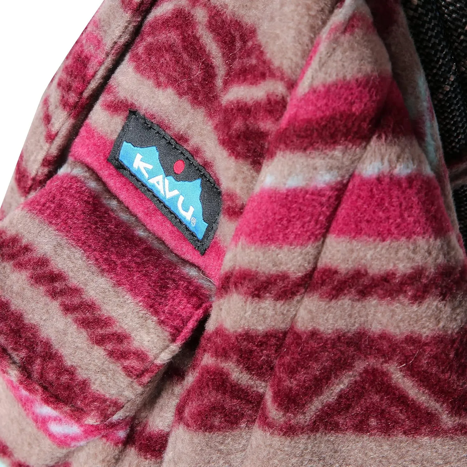 KAVU Polar Rope Sling Crossbody Fleece Polyester Bag - Vineyard Stripe