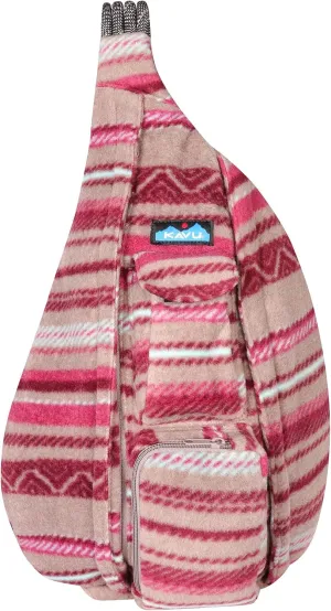 KAVU Polar Rope Sling Crossbody Fleece Polyester Bag - Vineyard Stripe