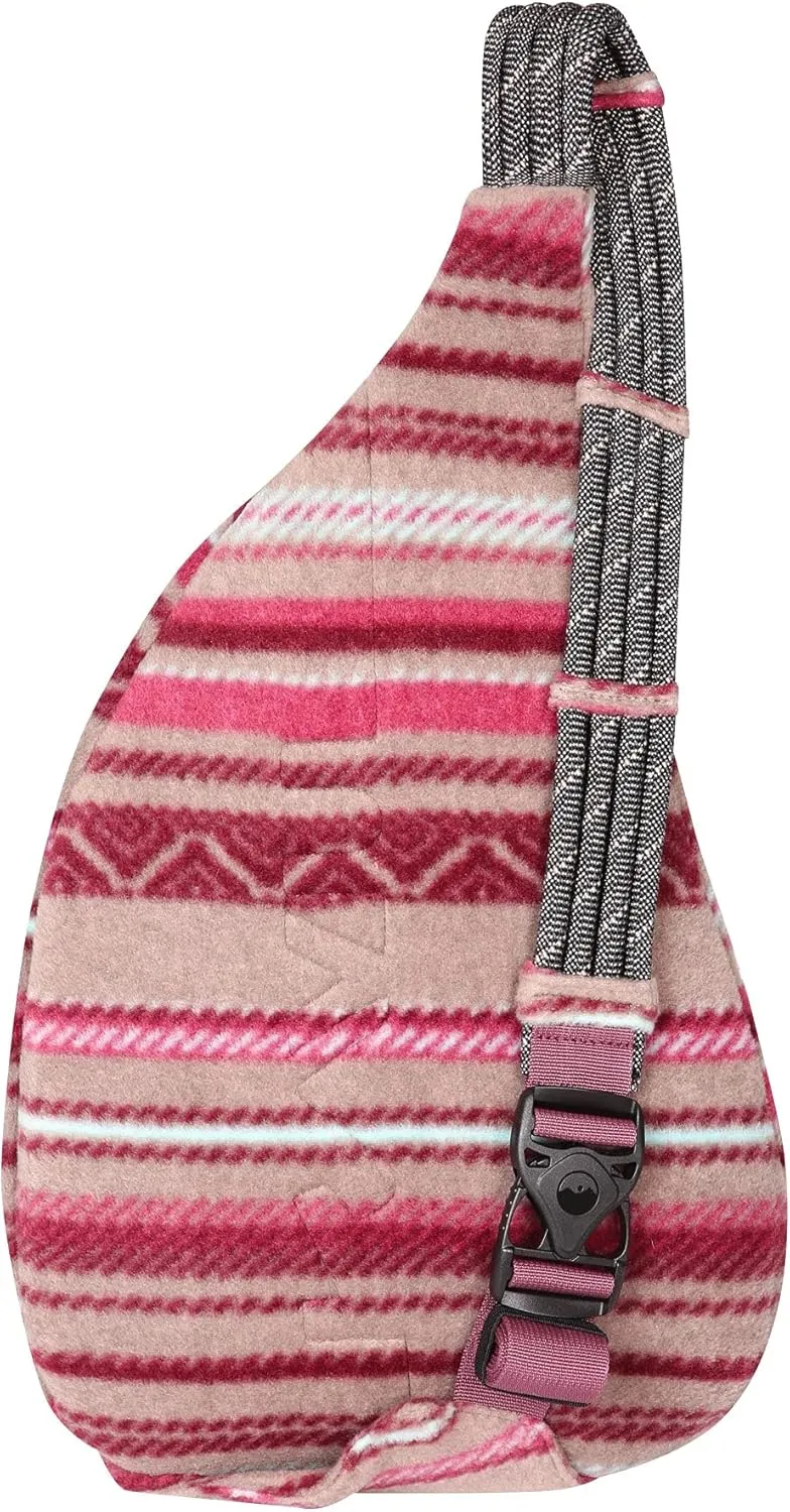KAVU Polar Rope Sling Crossbody Fleece Polyester Bag - Vineyard Stripe