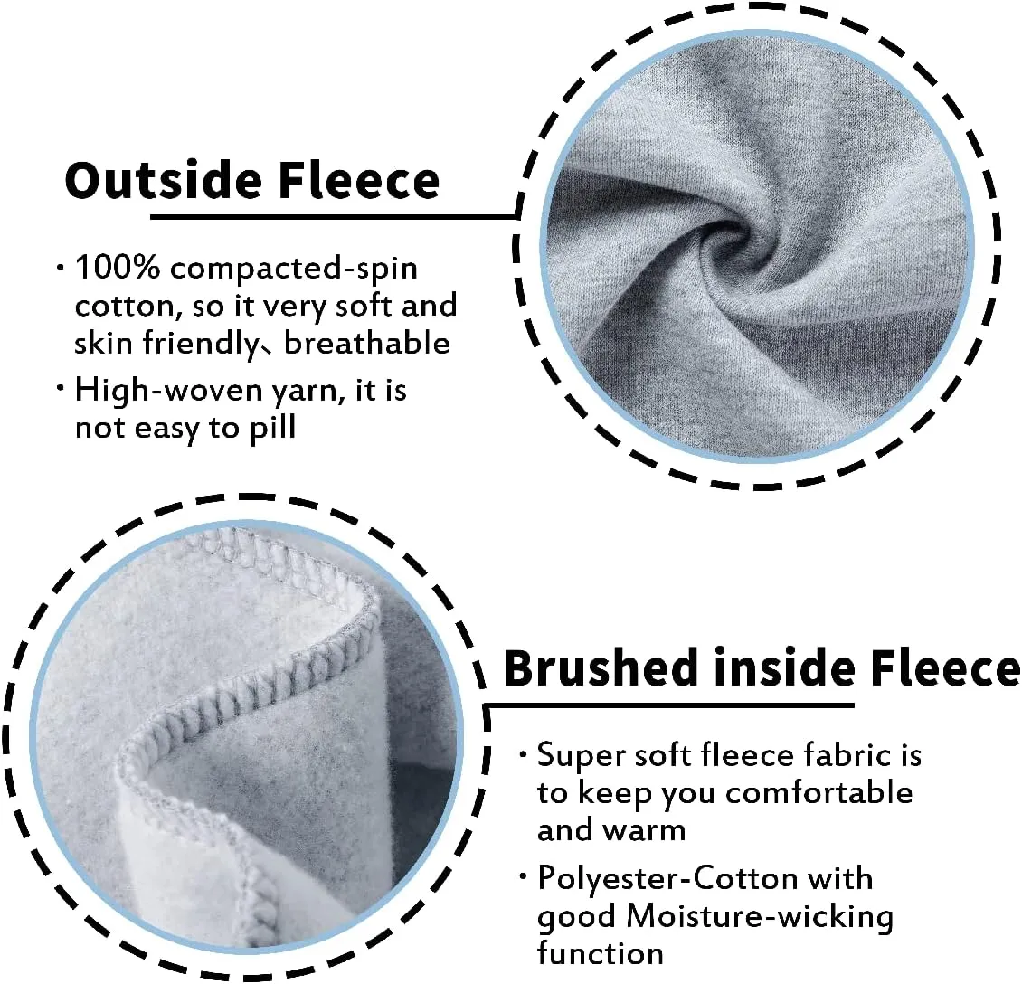 Kid Nation Kids Unisex Soft Brushed Fleece Casual Pull On Jogger Sweatpants with Pockets for Boys or Girls