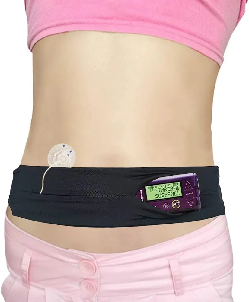 Kids Diabetic Belt, T1D Children Insulin Pump Holder, Type 1 Diabetes Adjustable Waist Band Medical Devices Accessories for EpiPens, Girls, Boys