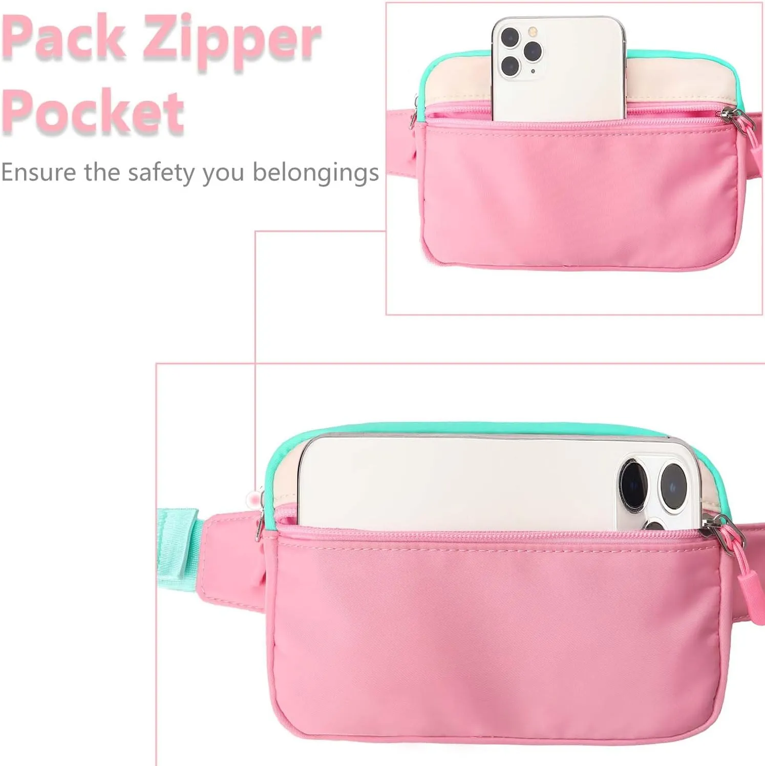 Kids Fanny Pack for Girls - Belt Bag for Girls Gifts Crossbody Bag Waist Bag Purse for Girls with Adjustable Waistband Smallest Waist Gets 27-28 inches