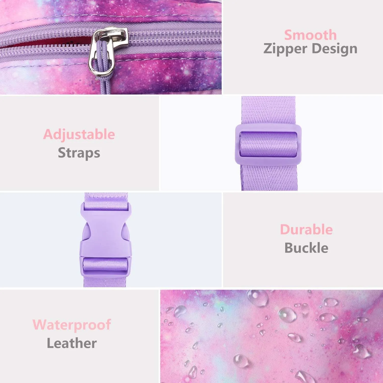 Kids Fanny Pack for Girls Teens - Girls Belt Bag Cute Crossbody Waist Bag Fanny Pack Ages 6-8 8-12 10th Birthday Gifts for Teenager Girls with Adjustable Waistband Smallest Waist Gets 27-28 inches