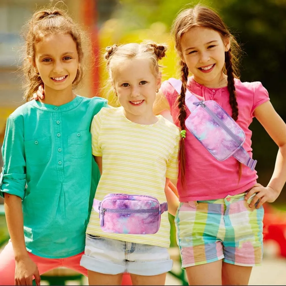 Kids Fanny Pack for Girls Teens - Girls Belt Bag Cute Crossbody Waist Bag Fanny Pack Ages 6-8 8-12 10th Birthday Gifts for Teenager Girls with Adjustable Waistband Smallest Waist Gets 27-28 inches