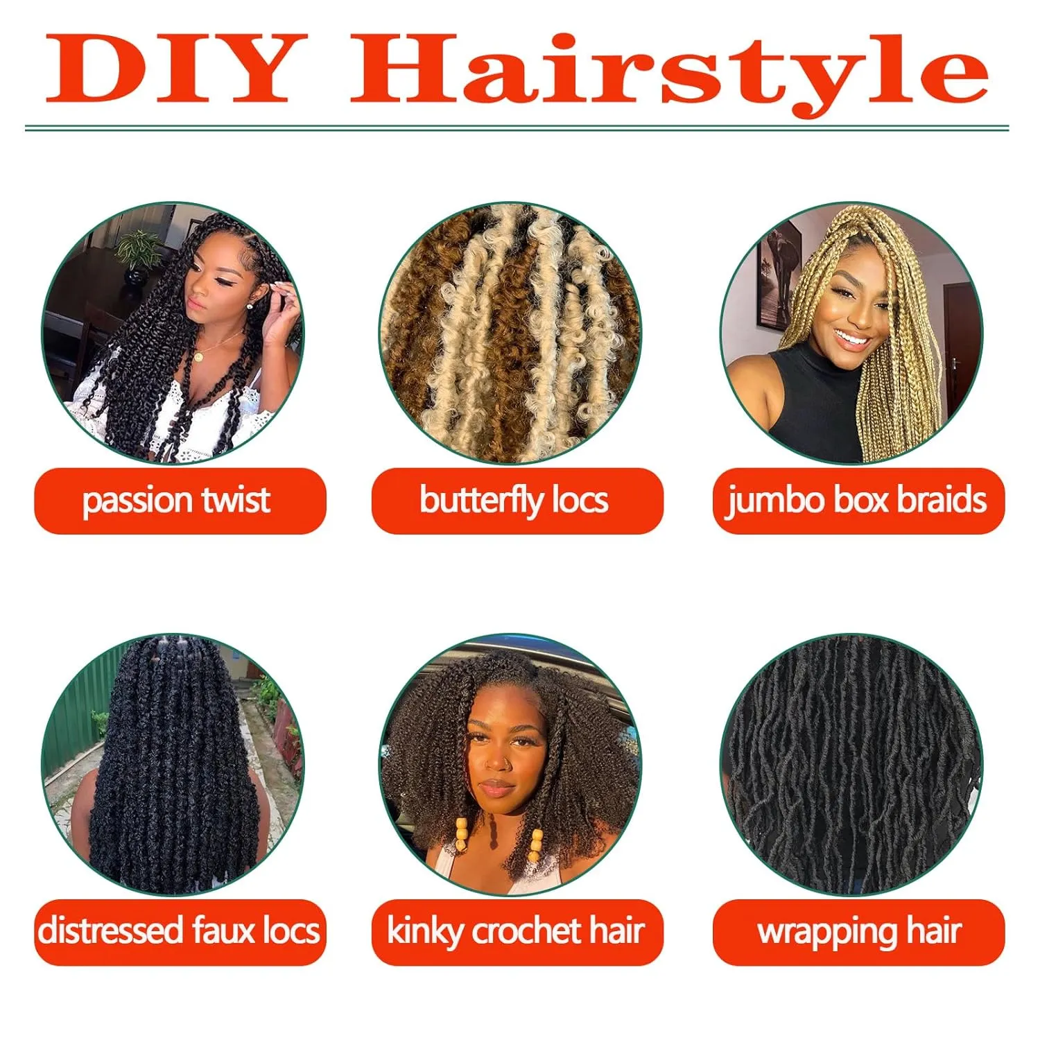 Kinky Braiding Hair Burgundy Springy Afro Twist 24 Inch Marley Hair for Passion Twist Crochet 8 Packs BUG Afro Spring Twist Hair for Black Women