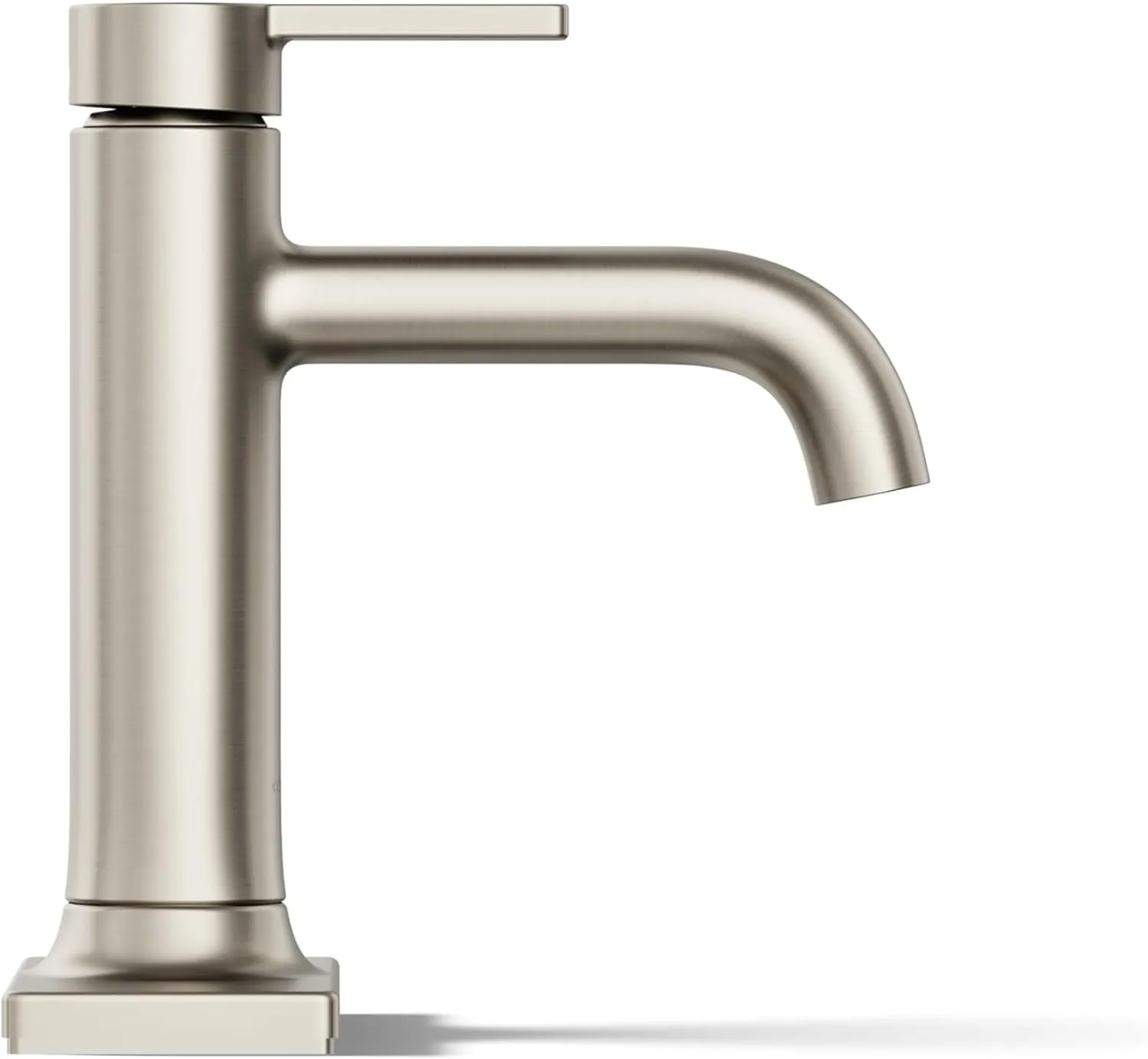 Kohler 28126-4-BN Venza Bathroom Sink Faucet, 1 Hole, Single-Handle Bathroom Faucets with Clicker Drain, 1.2 gpm, Vibrant Brushed Nickel