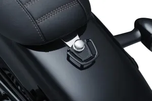 Kuryakyn 5074 Motorcycle Seat Bolt Tie-Down Anchor: Luggage/Bag Strap Attachment Point for Harley-Davidson Motorcycles, Gloss Black
