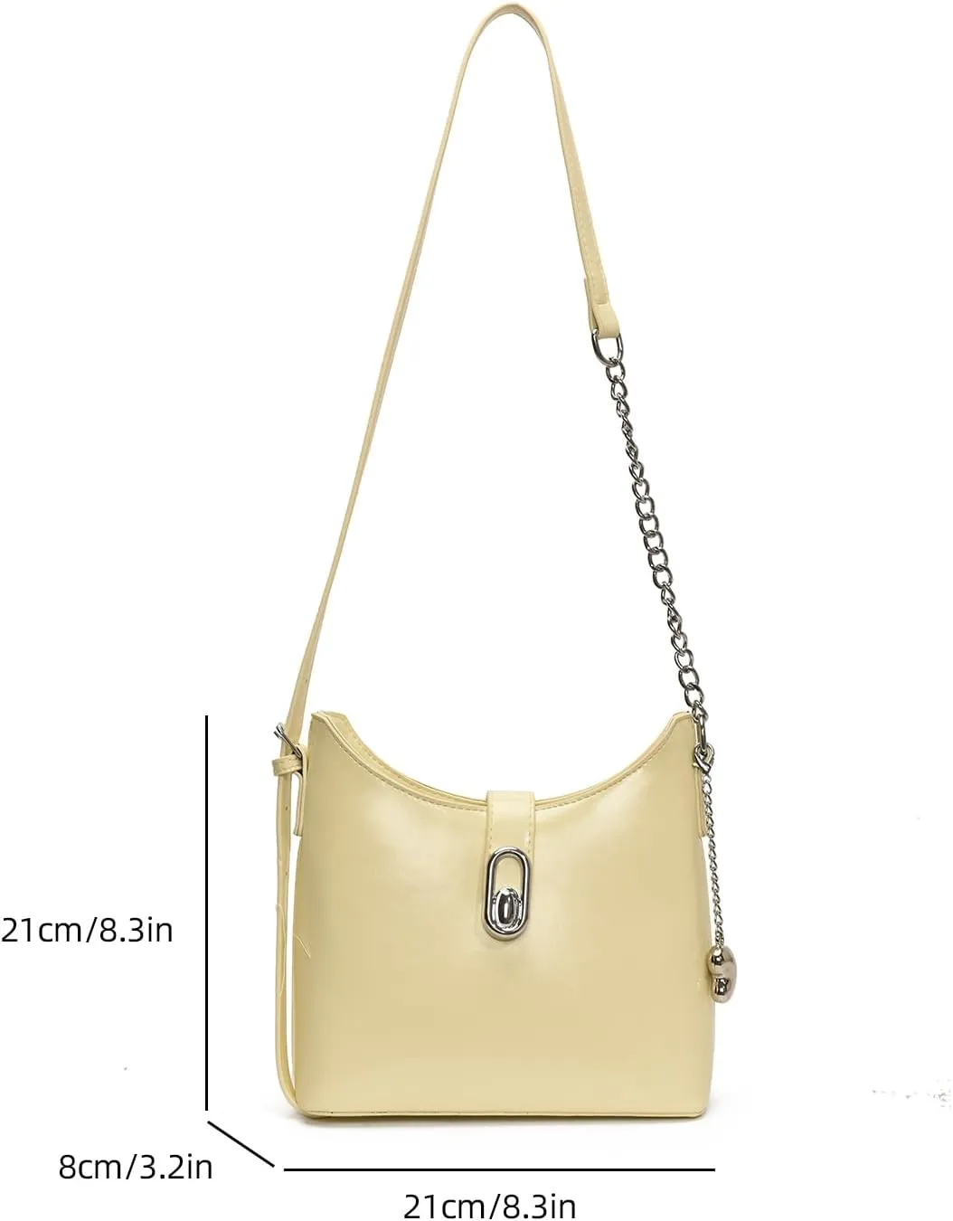 Ladies' handbag, single-shoulder bag, shoulder strap and zipper closed crossbody bag, ladies' handbag