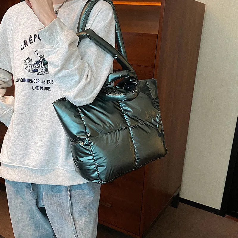 Large Capacity Female Summer Simple Texture Shoulder Bags