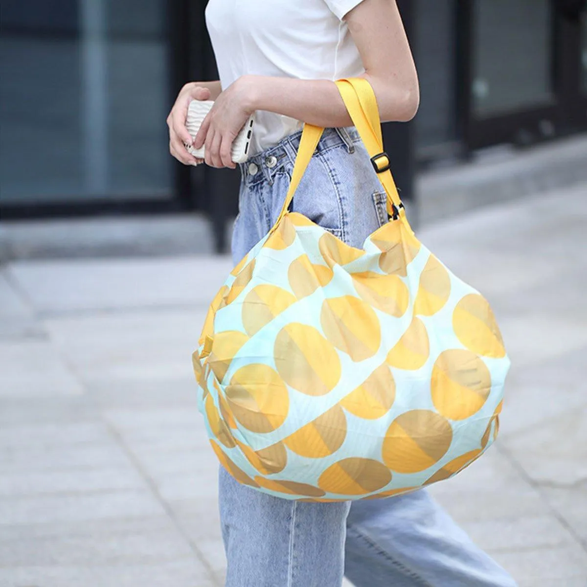 Large Foldable Eco-Friendly Shopping Bag Reusable Thickened Portable Travel Tote
