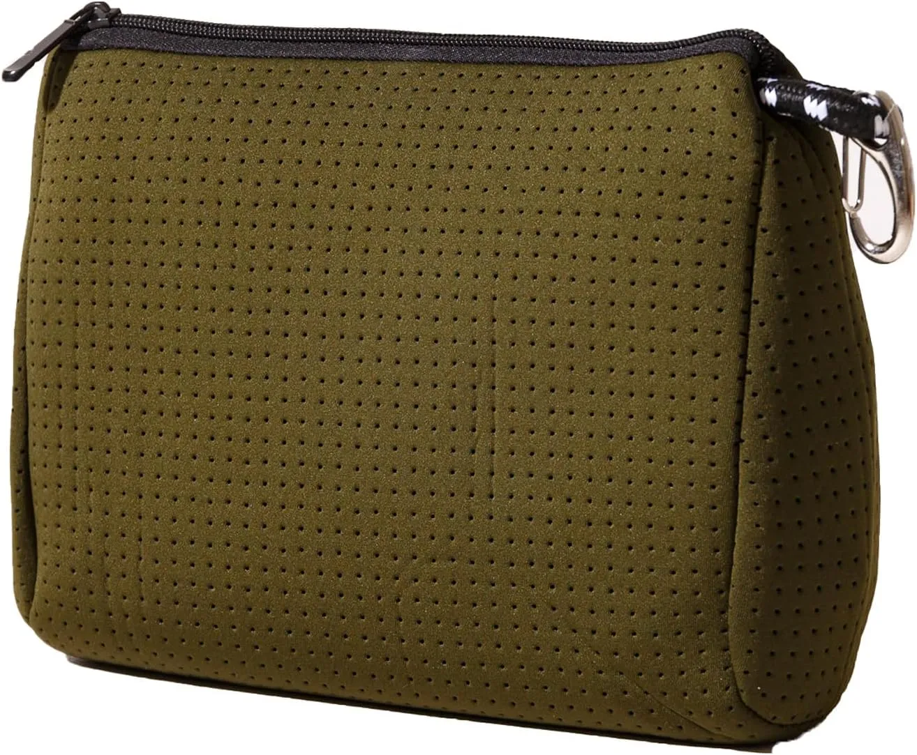 Large Makeup Bag with Zipper, Safari - Waterproof Neoprene Cosmetic Bag 7.7 x 10.75 x 5 inches