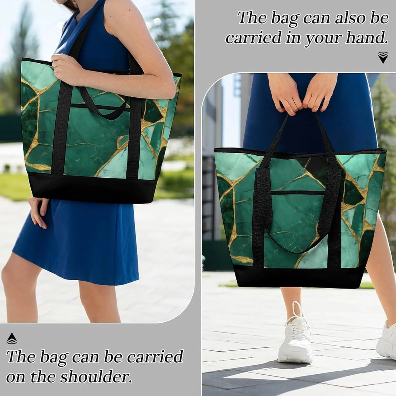 Large Thermal Shopping Tote Bag Travel Friendly Fashion Handbag Commuter Bag
