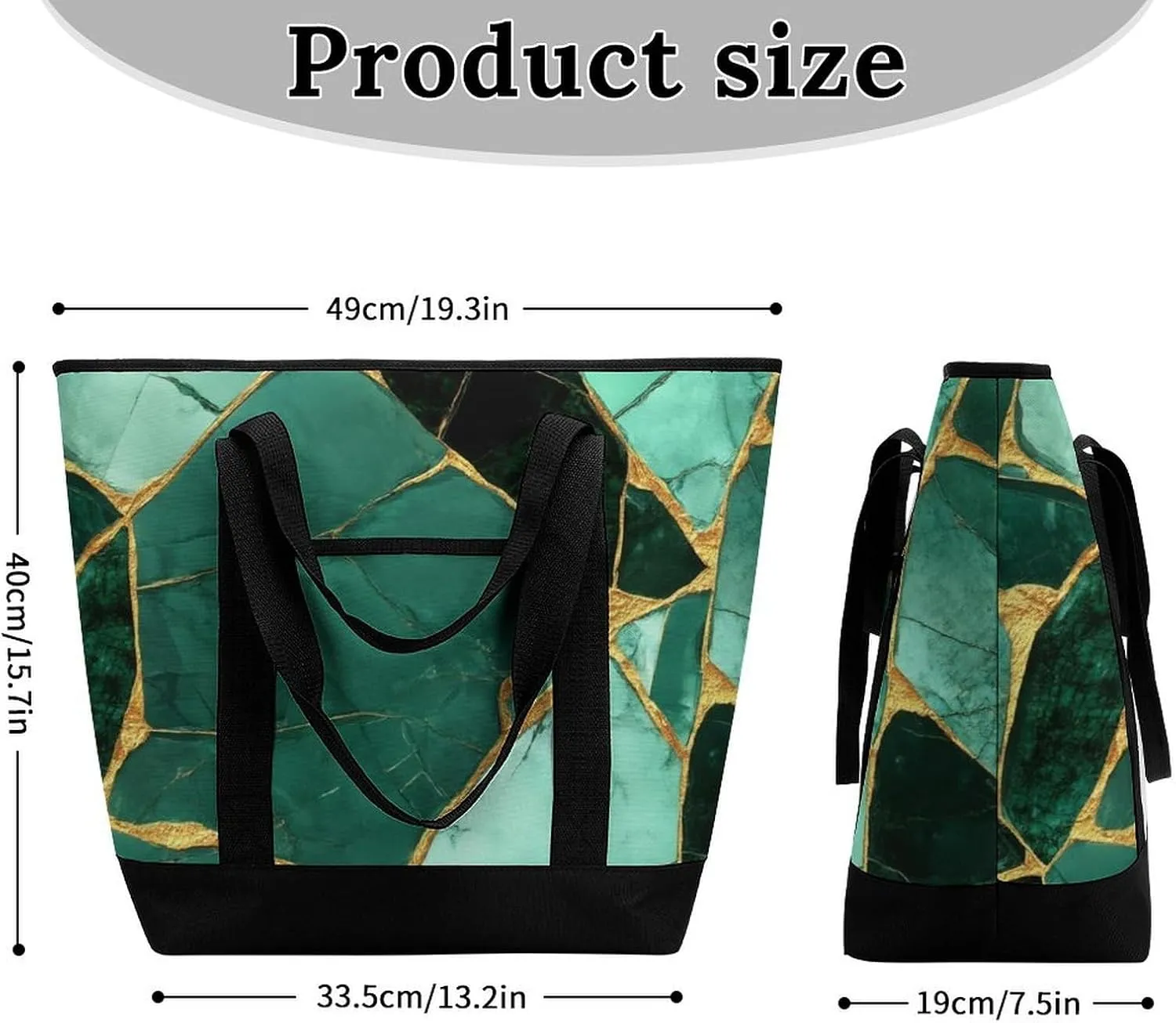 Large Thermal Shopping Tote Bag Travel Friendly Fashion Handbag Commuter Bag