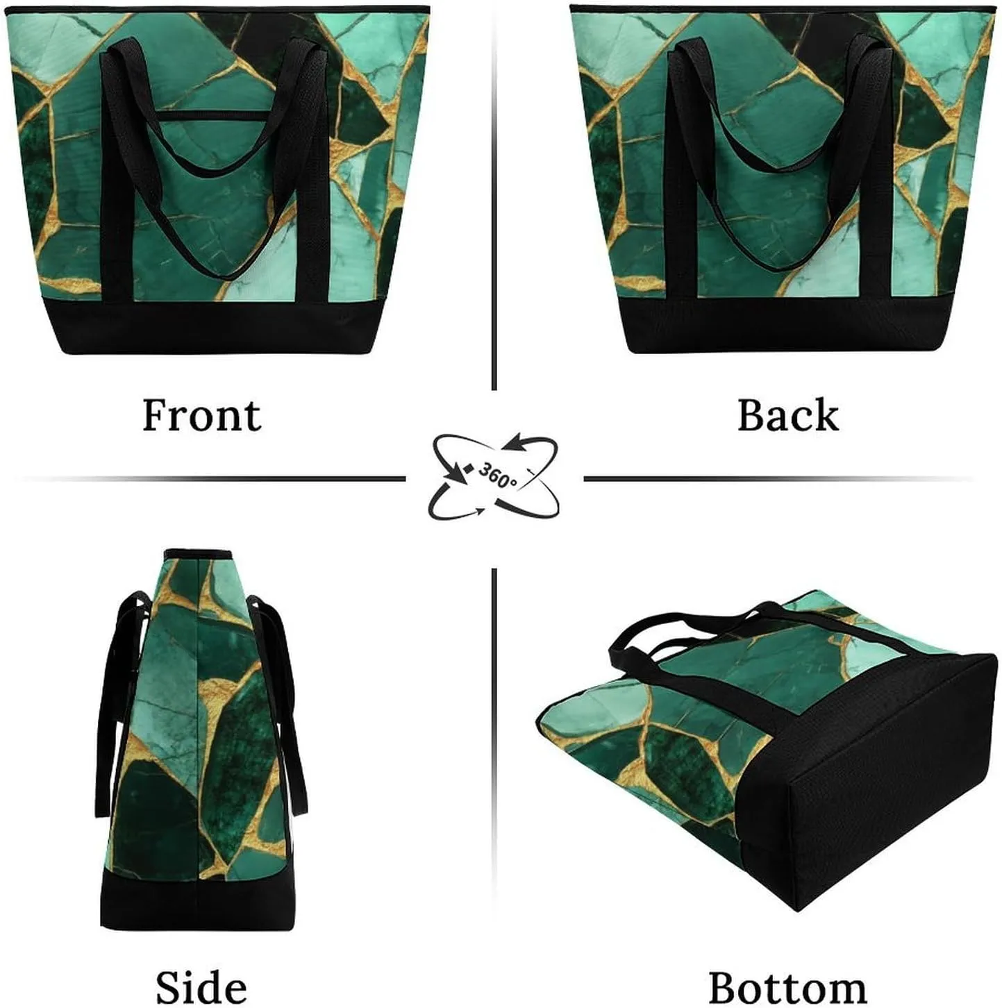Large Thermal Shopping Tote Bag Travel Friendly Fashion Handbag Commuter Bag
