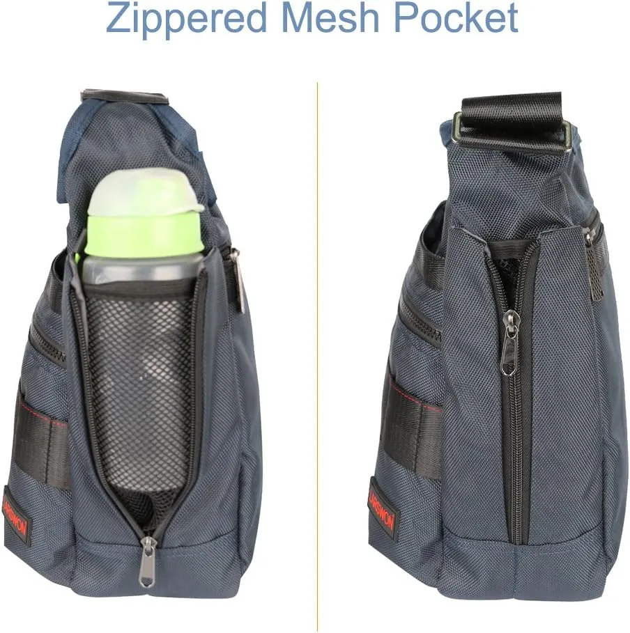 Larswon Vertical Messenger Bag, Crossbody Bag, Shoulder Bag Tablets Bag Satchel for Men Women Blue