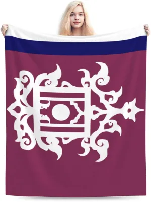 Late 19th Century Flag of Sulu Throw Blanket for Couch Bed Sofa Soft and Comfortable Blankets 60"x50" Anti-Pilling Flannel Blanket