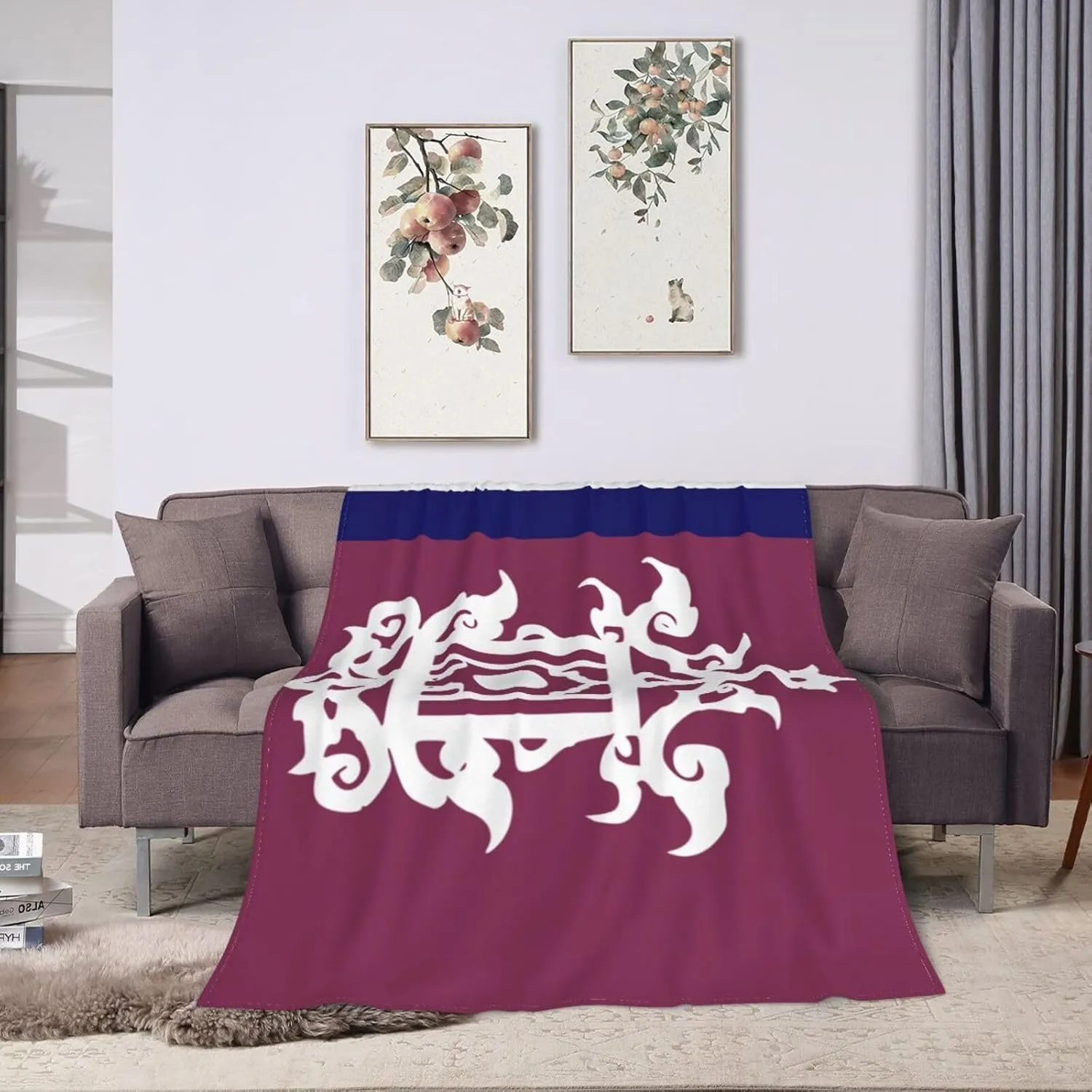 Late 19th Century Flag of Sulu Throw Blanket for Couch Bed Sofa Soft and Comfortable Blankets 60"x50" Anti-Pilling Flannel Blanket