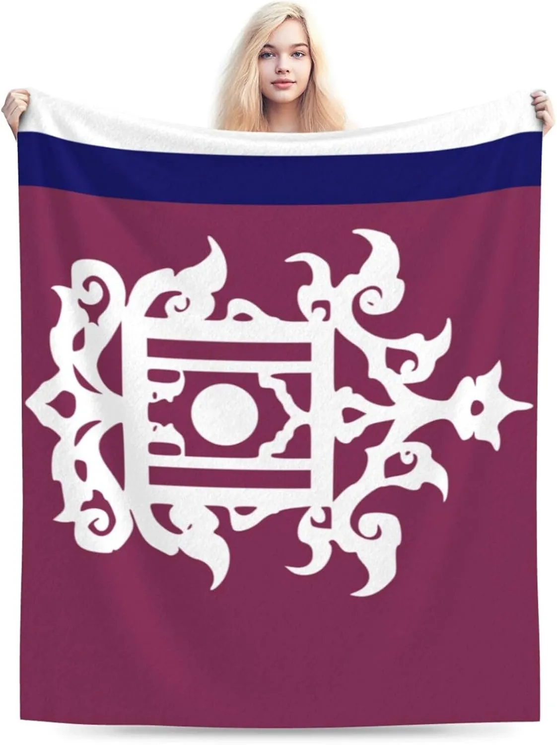 Late 19th Century Flag of Sulu Throw Blanket for Couch Bed Sofa Soft and Comfortable Blankets 60"x50" Anti-Pilling Flannel Blanket