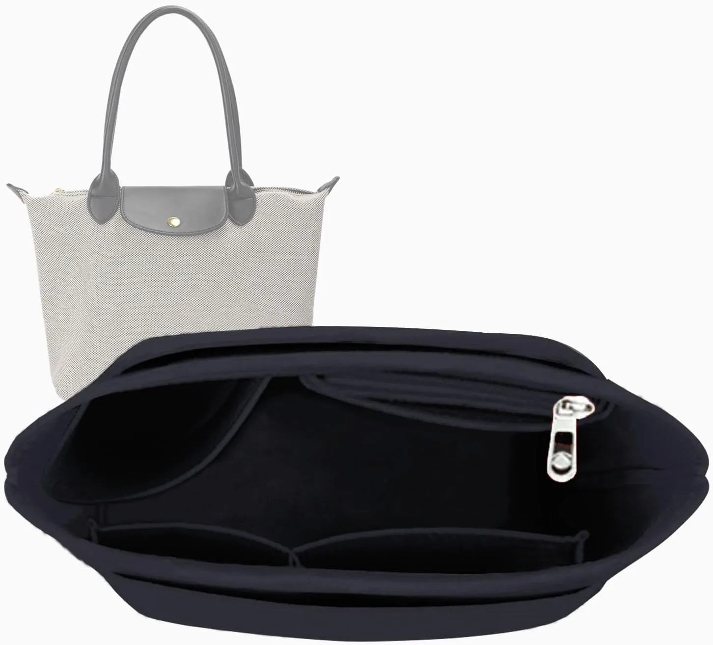 Lckaey Purse Organizer for bag organizer le pliage small Y012-darkgrey-S