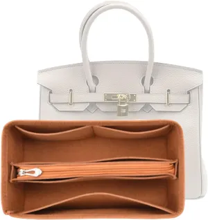 Lckaey Purse Organizer for Hermes birkin bag 30 Felt organizer insert Y013M Pull camel-M