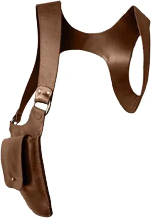 Leather Hidden Underarm Shoulder Bag Mobile Phone Bag Shoulder Wallet Concealed Pack for Steampunk Parties Shopping Outdoor