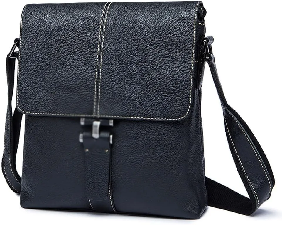 Leisure crossbody bag with leather vertical top layer cowhide shoulder bag
