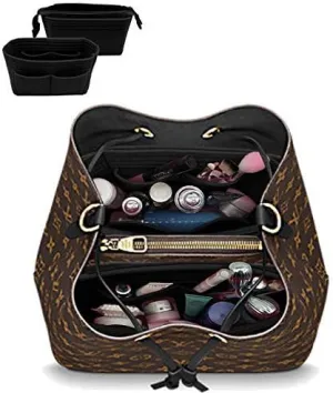 LEXSION Organizer,Bag Organizer,Insert purse organizer with 2 packs in one set fit NeoNoe Noé Series perfectly Black