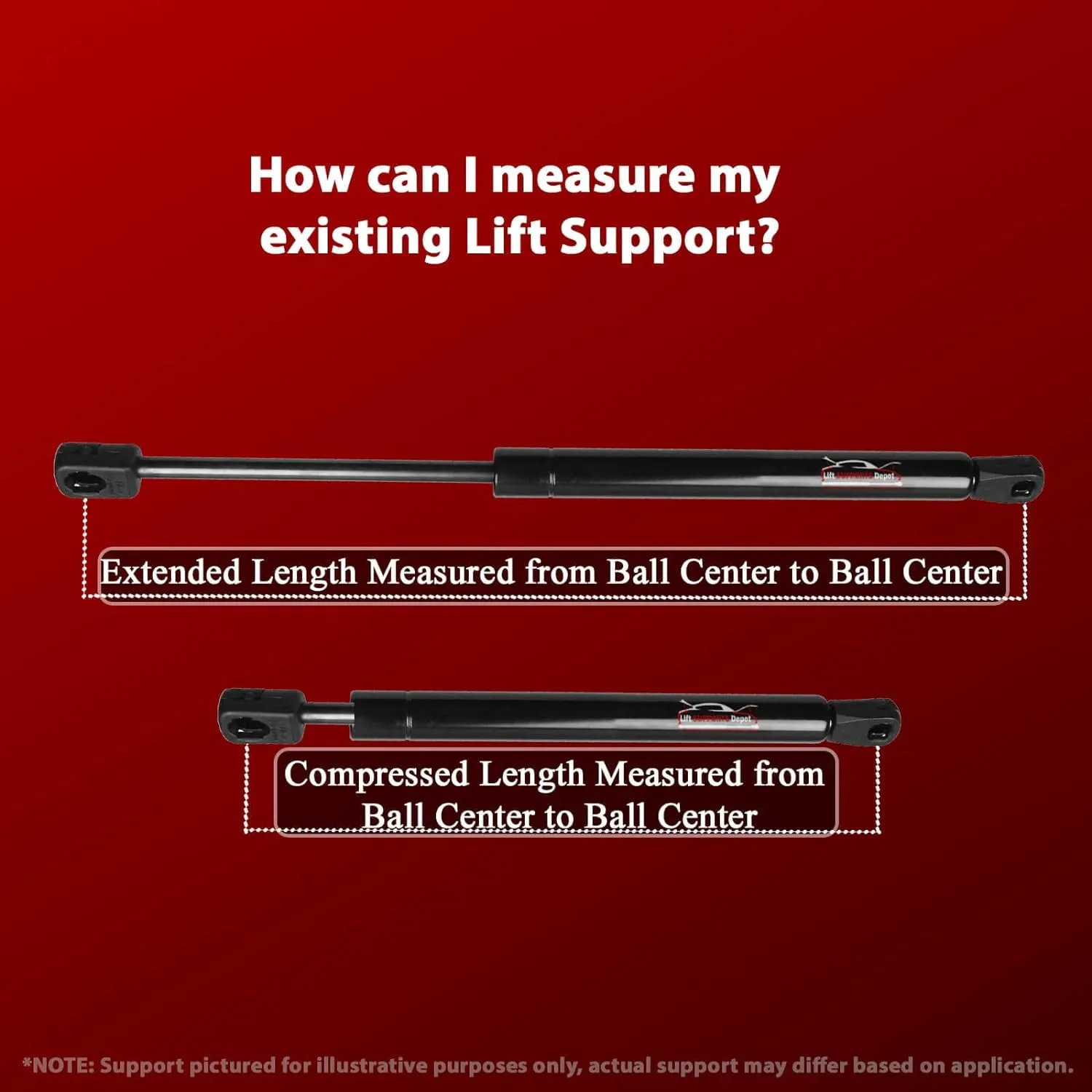 Lift Supports Depot Qty (2) Replacement Undercover EZ Release Lift Supports 27 Inch x 45lbs ST270ED1-45 Shocks Struts
