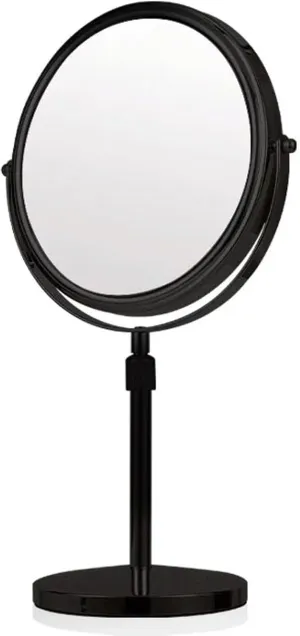 Liftable Tabletop Rotation Makeup Mirror, Flat 1X and 3X Magnification Cosmetic Mirror, Removable Standing HD Shaving Mirror, Beauty Vanity Mirror for Countertop,Black,8 Inch