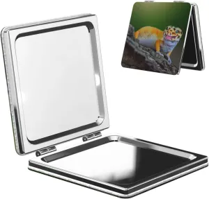 Lizard Reptile Women Small Makeup Mirror Portable Pocket Cosmetic Mirror for Travel
