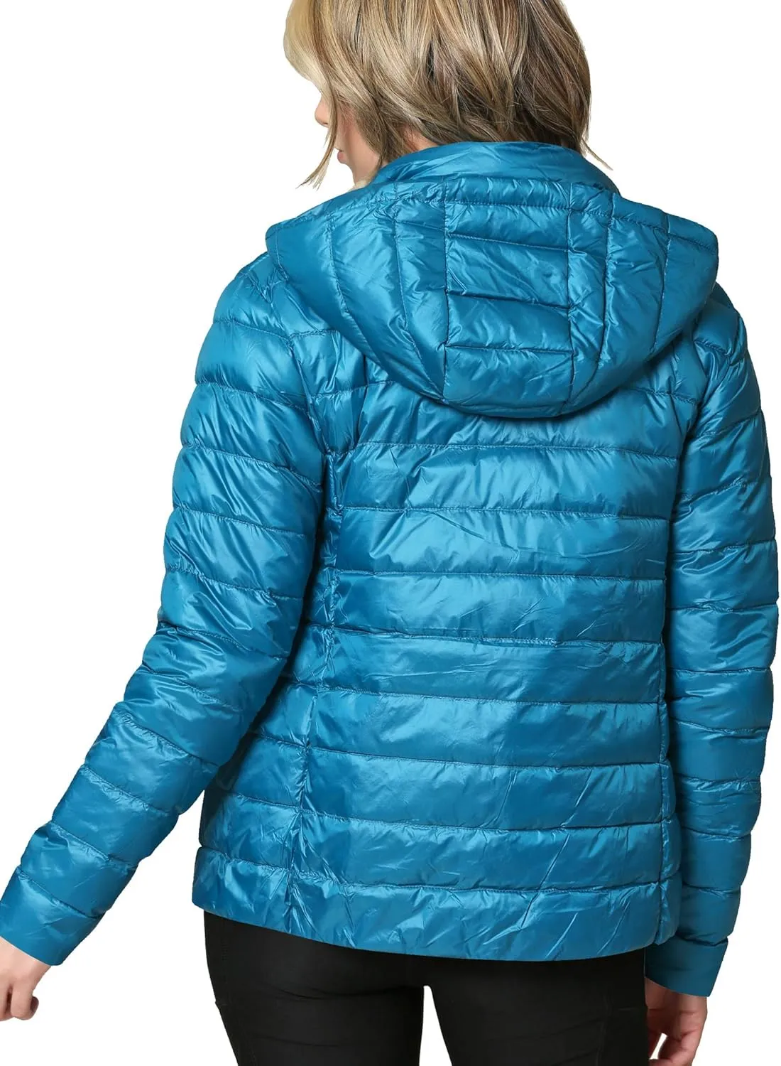 Lock and Love Women's Ultra Light Weight Packable Down Jacket with Removable Hoodie
