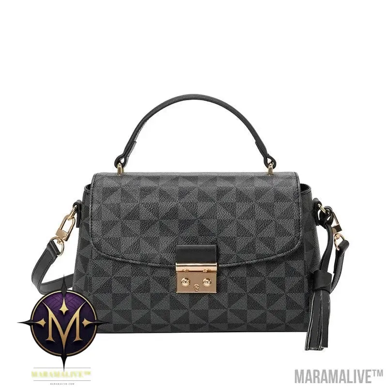 Lock Messenger Bag Simple Versatile One Shoulder Diagonal
