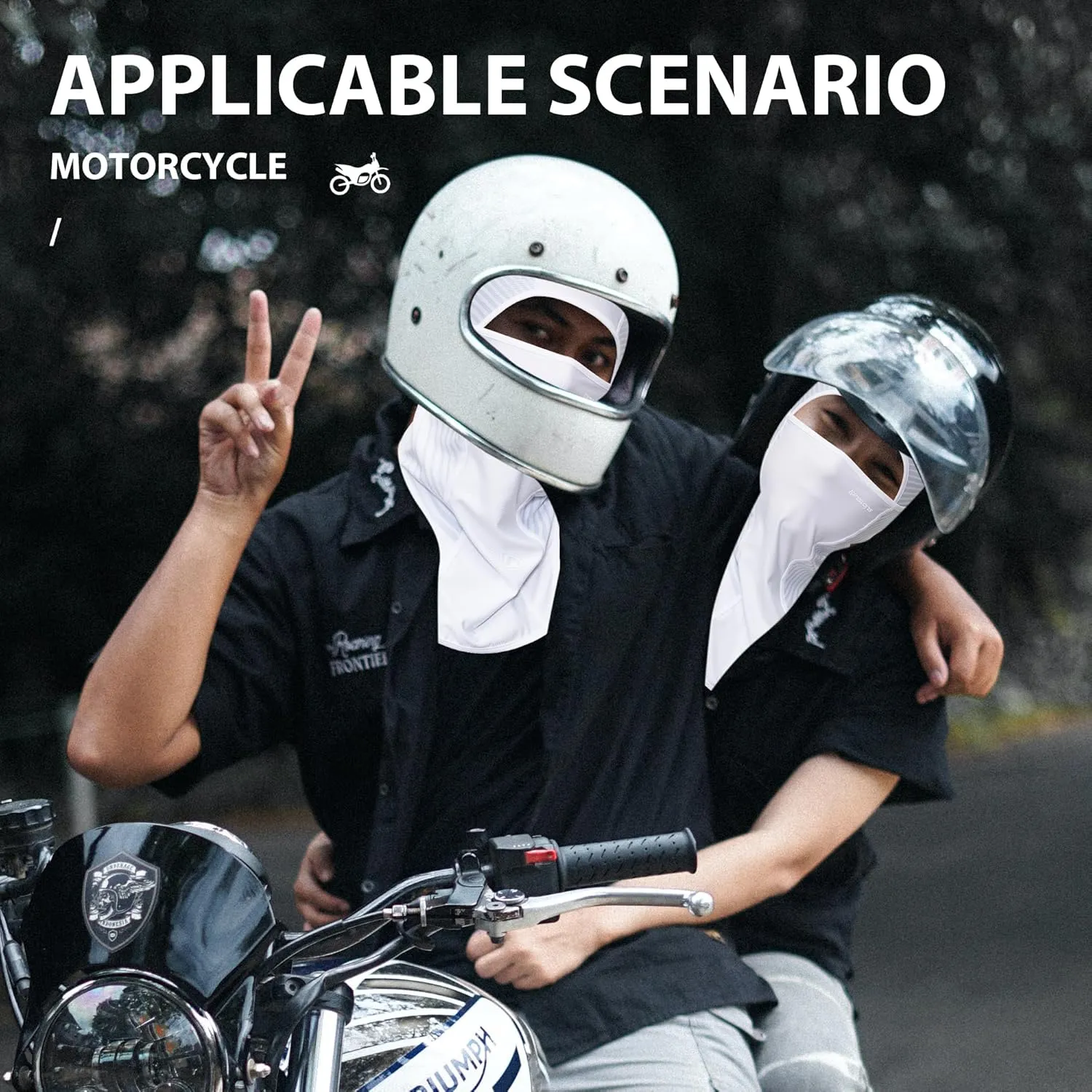 LONGLONG Balaclava Face Mask- 2 Pcs Sun Protection Mask Dustproof, Breathable Summer Full Face Cover for Motorcycle, Cycling
