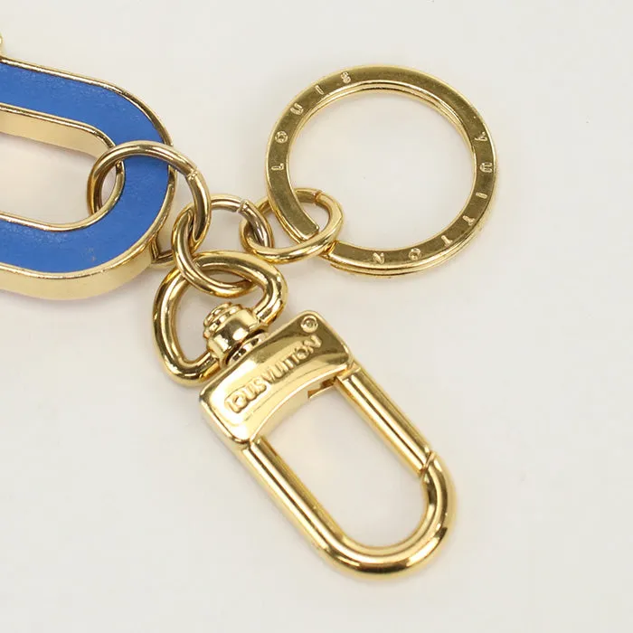 LOUIS VUITTON M00820 charm Portocle LV Lively Bag charm metal Blue Gold(Back=Pink)