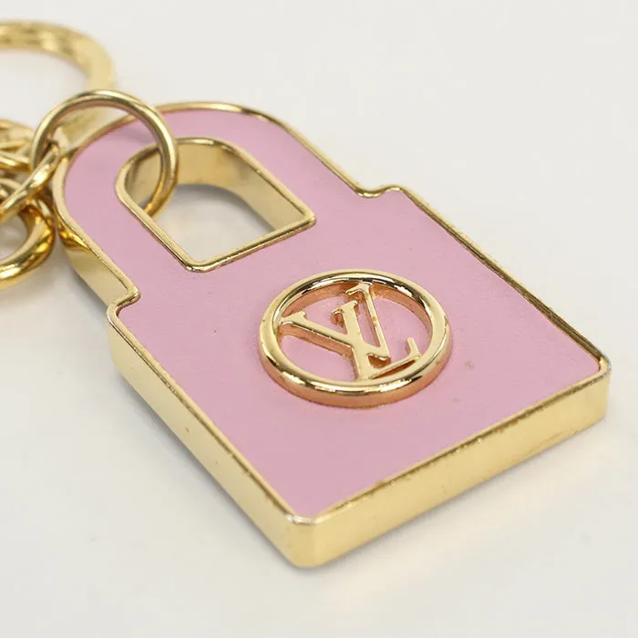 LOUIS VUITTON M00820 charm Portocle LV Lively Bag charm metal Blue Gold(Back=Pink)