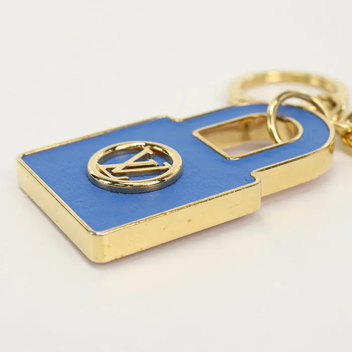LOUIS VUITTON M00820 charm Portocle LV Lively Bag charm metal Blue Gold(Back=Pink)
