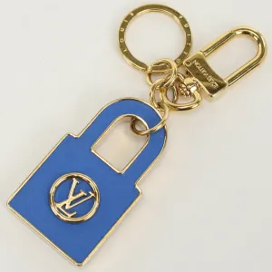 LOUIS VUITTON M00820 charm Portocle LV Lively Bag charm metal Blue Gold(Back=Pink)