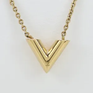 LOUIS VUITTON M61083 Necklace ・ Essential V Necklace metal gold Women