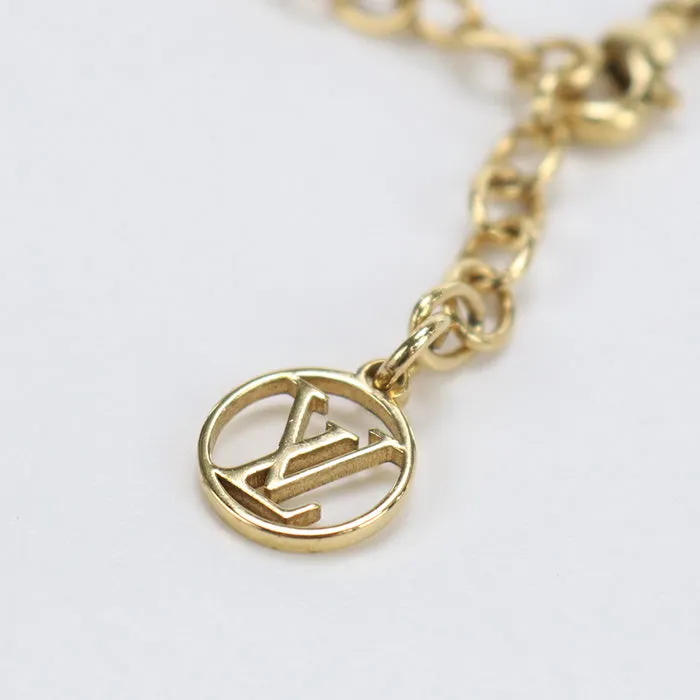 LOUIS VUITTON M61083 Necklace ・ Essential V Necklace metal gold Women